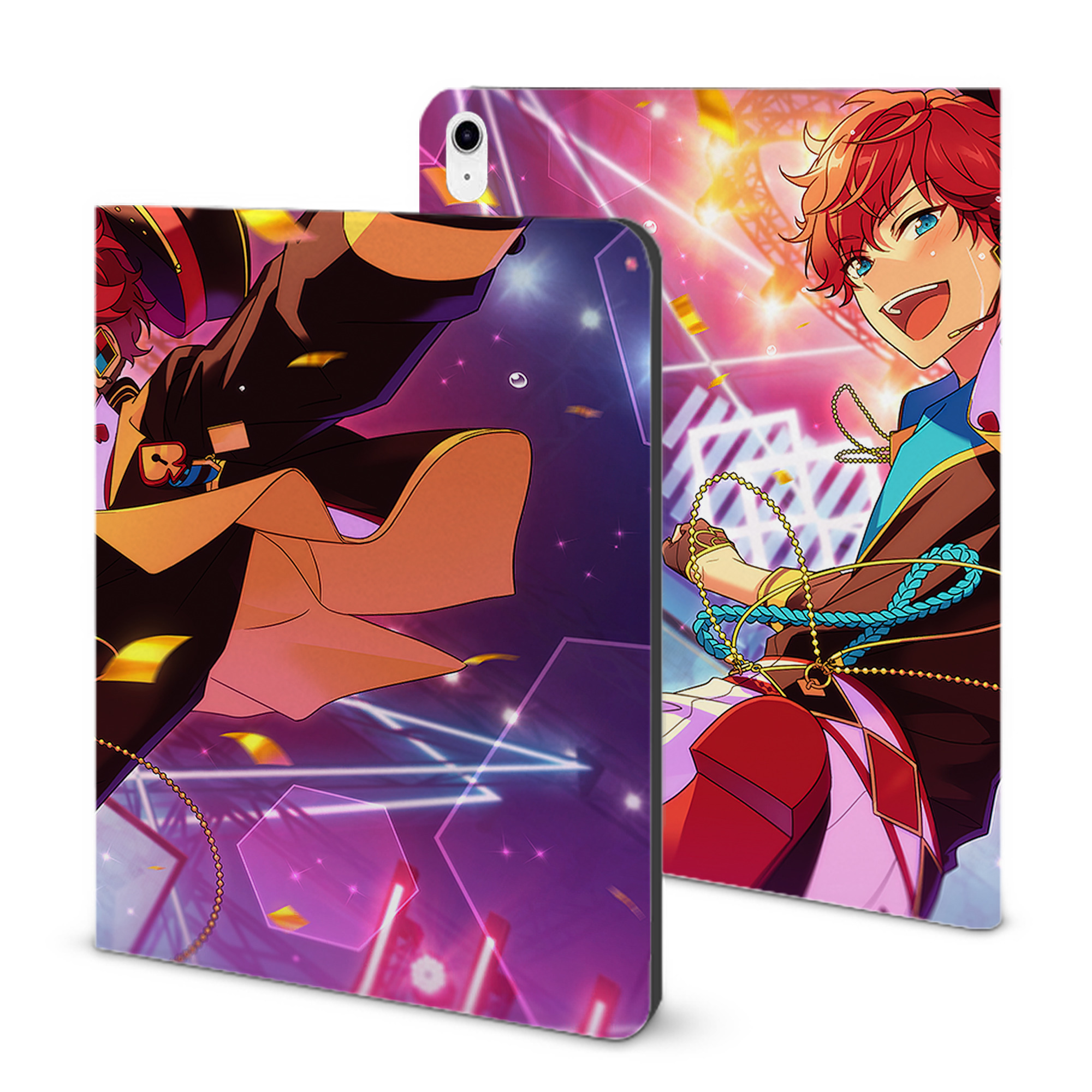 （画像用） あんさんぶるスターズ! Ensemble Stars IPad ケース ブック型 PUレザー TPU 耐衝撃 軽量 薄型 ペン収納なし 全面保護 IPad 各モデル対応